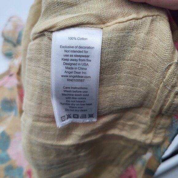 Angel Dear Baby 12-18M Floral Tropical Flamingo Sun Dress Romper w/Diaper Cover - Picture 7 of 7